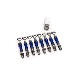 Shocks, GTM, 6061-T6 aluminum (blue-anodized) (fully assembled w/o springs) (8)