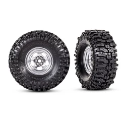 Tires & wheels, assembled (1.0' satin chrome wheels, Mickey Thompson Baja Pro Xs 2.4x1.0' tires) (2)