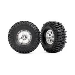 Tires & wheels, assembled (chrome 1.0' wheels, Mickey Thompson Baja Pro Xs 2.4x1.0' tires) (2)