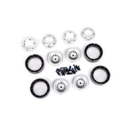 Wheels, 1.0 6061-T6 aluminum (silver-anodized) (4)/ 2x8mm BCS (24)