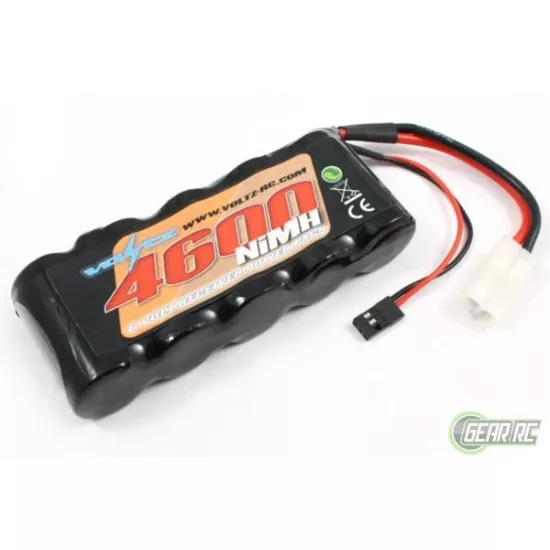 VOLTZ 4600mah 6.0V RECEIVER SUB-C PACK STICK w/BEC/JR PLUG