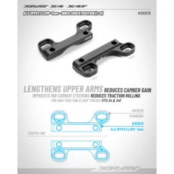 X4 ALU UPPER CLAMP -1MM - INNER SHOCK POSITION - SWISS 7075 T6 (L+R)