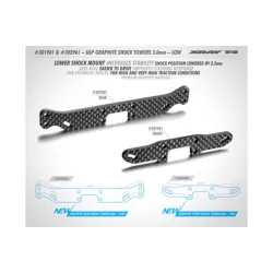 T4'20 ULP GRAPHITE SHOCK TOWER FRONT 3.0MM - LOW