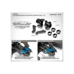 Alu Steering Blocks With Graphite Extension Plates - Set