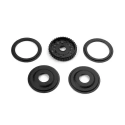 T2'008 Diff Pulley 38T With Labyrinth Dust Covers, X305058