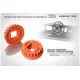 FIXED PULLEY FOR LAYSHAFT WITH BEARINGS 20T - GRAPHITE (2)
