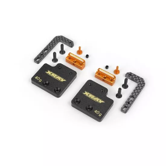 Xray T4 Alu Fully Adj. Battery Holder + Weight For Shorty Batteries