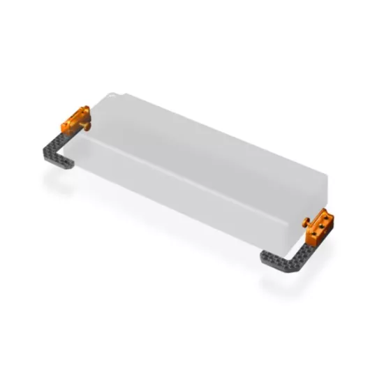 T4'19 Graphite + Alu Fully Adjustable Battery Holder