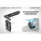 ALU FORWARD SERVO MOUNT - BLACK