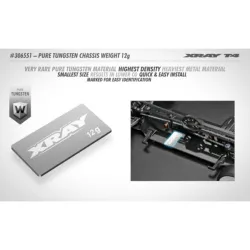 XRAY PURE TUNGSTEN CHASSIS WEIGHT 12g