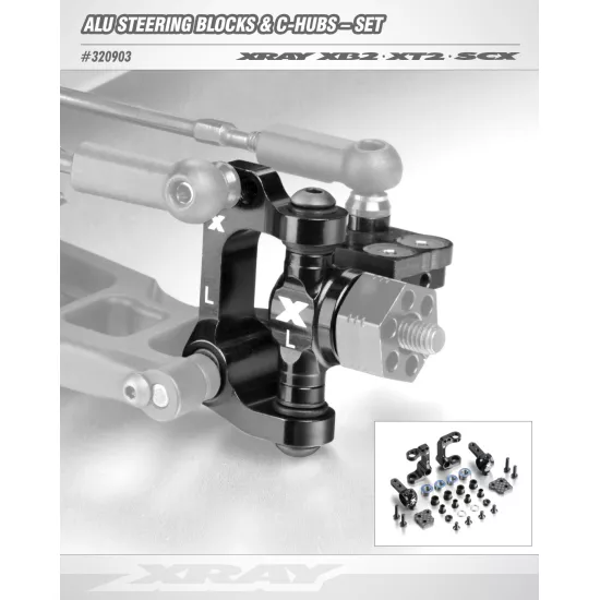 Alu Steering Blocks & C-Hubs - Set