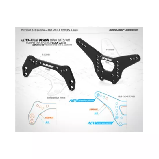 Alu Shock Tower Front 3.0Mm - Swiss 7075 T6