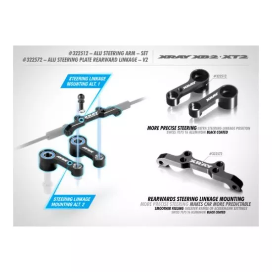 XB2 Alu Steering Arm - Swiss 7075 T6 - Set