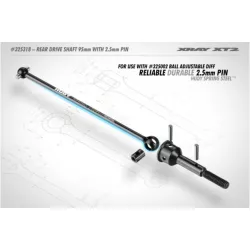XT2 REAR DRIVE SHAFT 95MM WITH 2.5MM PIN - HUDY SPRING STEEL, X325318