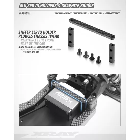 Alu Servo Holders & Graphite Bridge