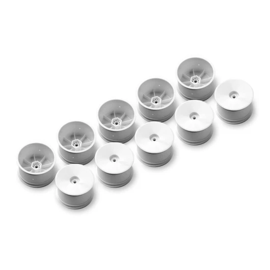 2WD/4WD REAR WHEEL AERODISK WITH 12MM HEX IFMAR - WHITE - HARD (10)