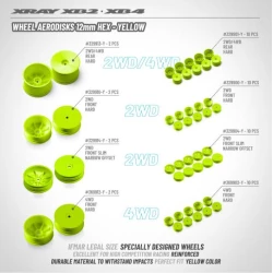 2wd/4wd achterwiel aerodisk met 12mm hex ifmar - geel - hard (10)