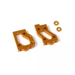 ALU RADIO PLATE MOUNTS (L+R) -SWISS 7075 T6 - ORANGE, X336231-O