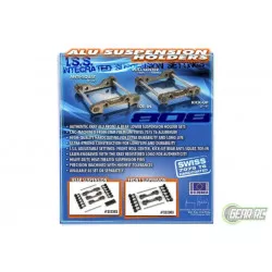 XB808 Alu Front Lower Susp. Holders Set Swiss 7075 T6 (7mm), X352303