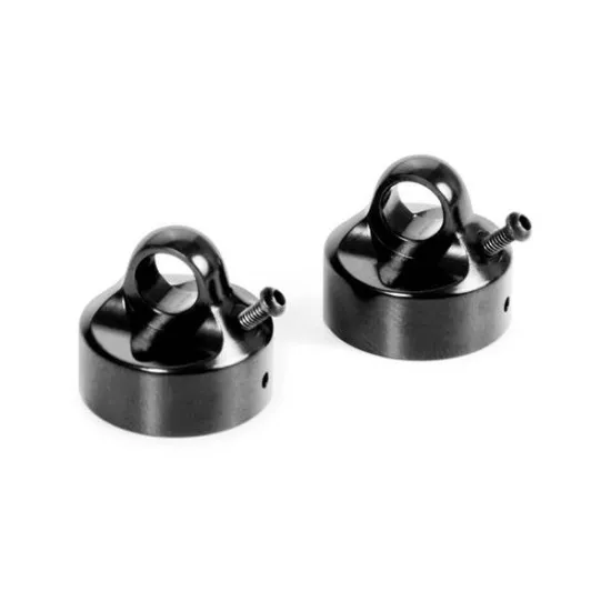 Xb8 Alu Shock Cap Nut Vent Hole - Swiss 7075 T6 - Black Coat