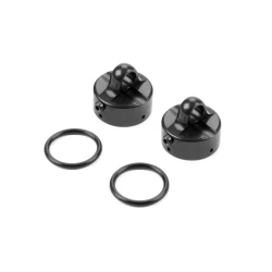Xb8/Gt Alu Shock Cap Nut Vent Hole - Swiss 7075 T6 - Black Coated (2)