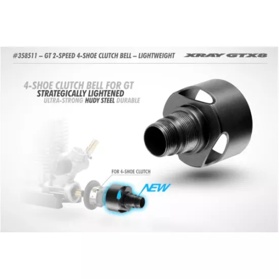 Gt 2-Speed 4-Shoe Clutch Bell - Lightweight