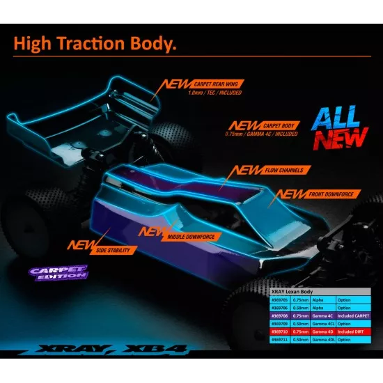 Xray Xb4C'21 - 4Wd 1/10 Electric Off-Road Car - Carpet Edition