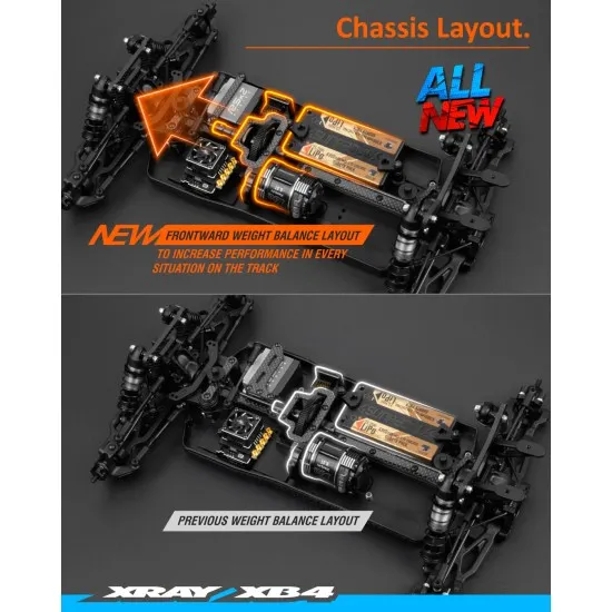 Xray Xb4C 2022 - 4Wd 1/10 Electric Off-Road Car - Dirt Edition