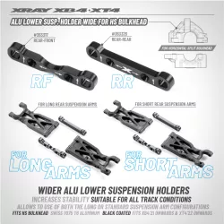ALU LOWER SUSP. HOLDER WIDE FOR HORIZONTAL SPLIT BULKHEAD (HS) - REAR-FRONT