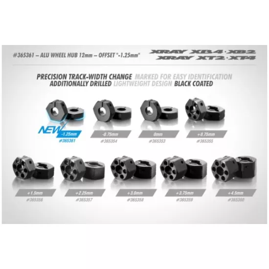 ALU WHEEL HUB 12MM - OFFSET 