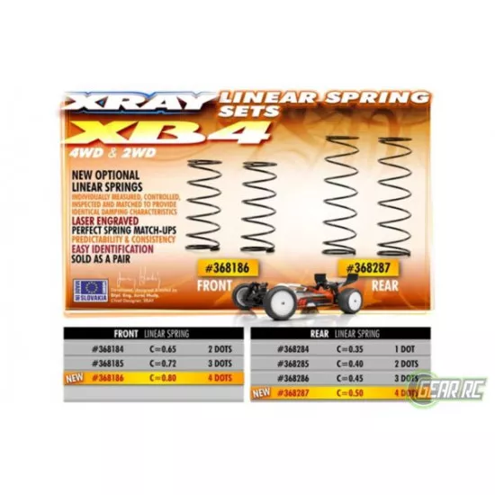 Rear Spring-Set - 4 Dots (2)