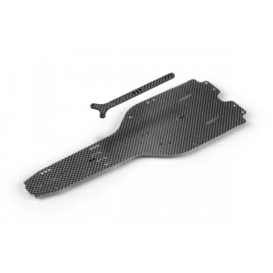 X1'19 GRAPHITE CHASSIS & TOP DECK 2.5MM - ADJ. WHEELBASE, X371020