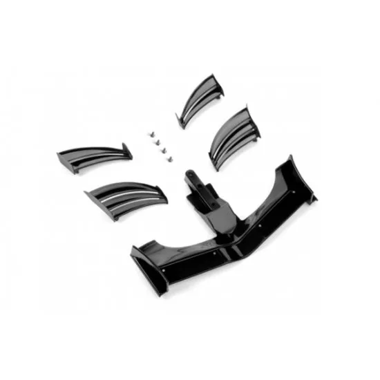 X1 COMPOSITE ADJUSTABLE FRONT WING - BLACK - ETS APPROVED, X371203-K