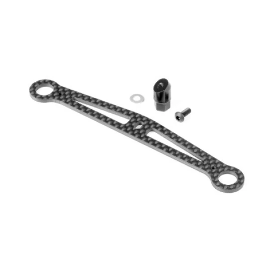 X12 CARBON LOWER SUSPENSION ARM PLATE +1MM FOR 1-PIECE CHASSIS