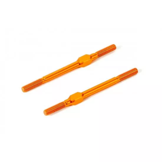 ALU ADJ. TURNBUCKLE M3x51 MM - SWISS 7075 T6 - ORANGE (2)