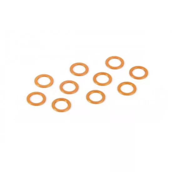 ALU SHIM 5.3x7.8x0.5MM - ORANGE (10), X373120-O