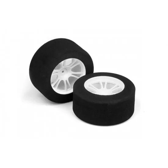 M18MT R:F Foam Tire Mounted (42Deg) Purple (2), X389583
