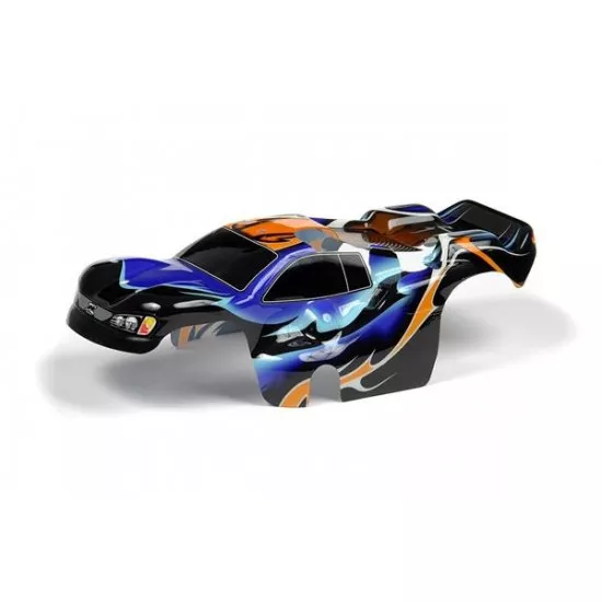 Body 1:18 Nitro Truck Painted & Trimmed Dragonfire Blue, X389772