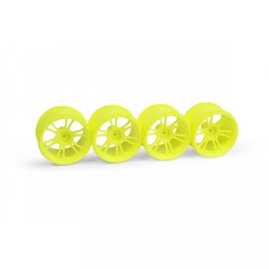 Xray M18MT Starburst Wheels Yellow (4), X389949
