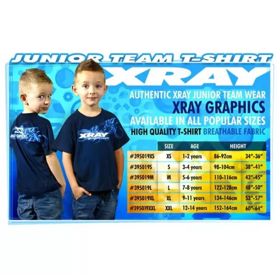 XRAY JUNIOR TEAM T-SHIRT (9/11 - 134-146cm), #X395019XL
