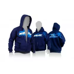 XRAY SWEATER HOODED WITH ZIPPER - BLUE (XS), X395600XS