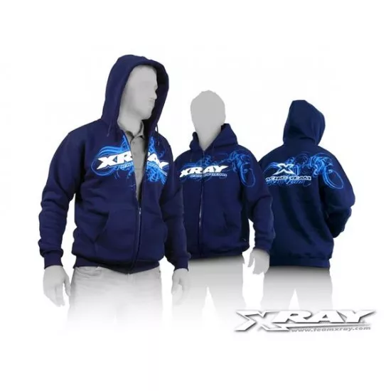 Xray Sweater Hooded With Zipper - Blue (Xxl)
