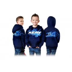 XRAY JUNIOR SWEATER HOODED WITH ZIPPER - BLUE (L), #X395601L