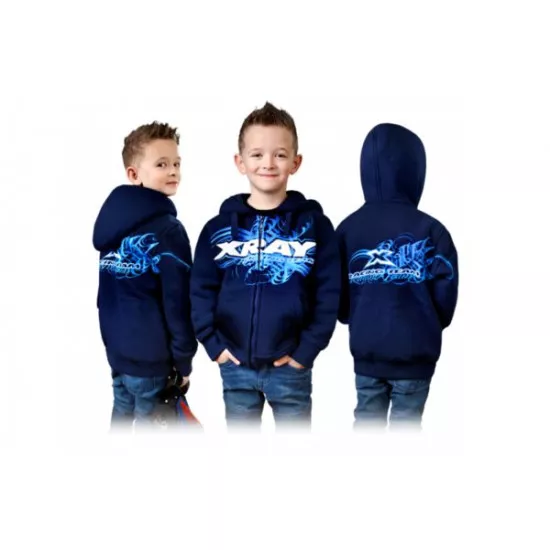XRAY JUNIOR SWEATER HOODED WITH ZIPPER - BLUE (XL), #X395601XL