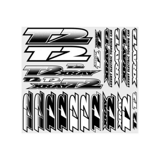 Xray T2 Sticker For Body White Die-Cut, X397321