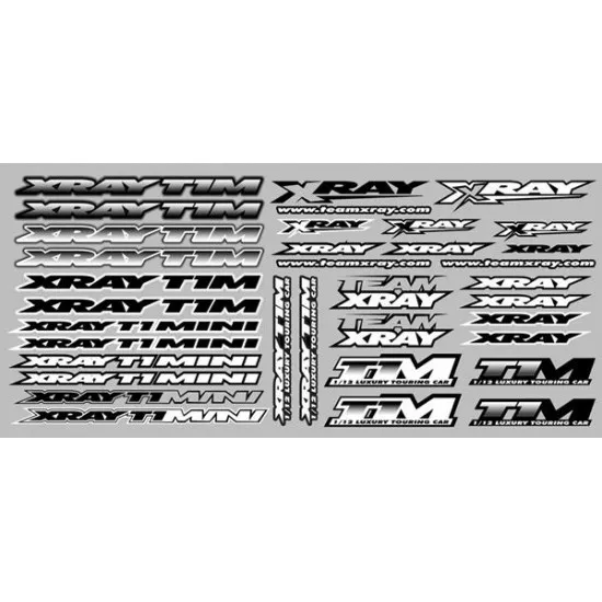 Xray T1M Sticker For Body White, X397329