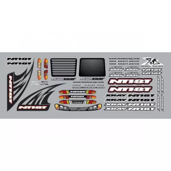 Xray NT18T Sticker For Body White, X397344