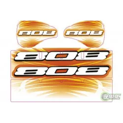 Xray XB808 Wing Sticker Die-Cut White, X397356