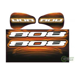 Xray XB808 Wing Sticker Die-Cut Black, X397357