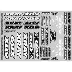 XRAY XB9 STICKER FOR BODY - WHITE, X397358